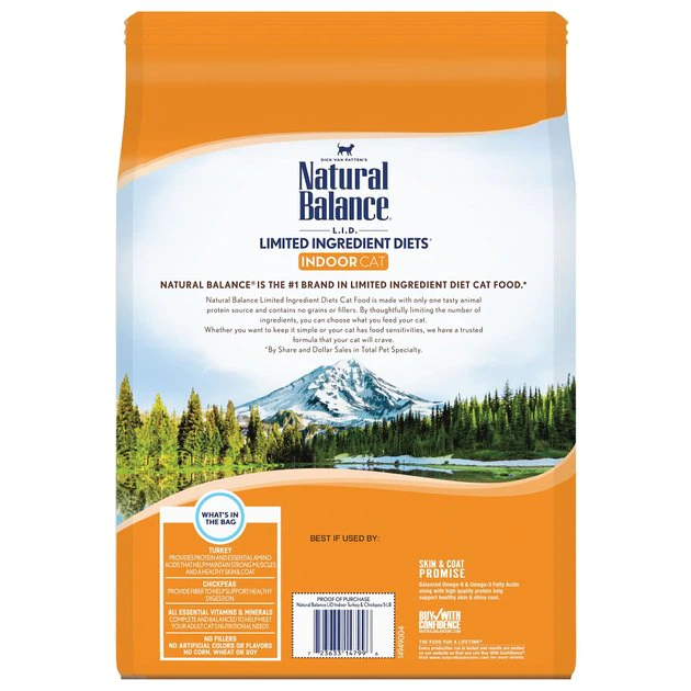 Discount 🛒 Natural Balance L.I.D. Limited Ingredient Diets Indoor Grain-Free Turkey & Chickpea Formula Dry Cat Food ✔️ 2 Discount 🛒 Natural Balance L.I.D. Limited Ingredient Diets Indoor Grain-Free Turkey & Chickpea Formula Dry Cat Food ✔️ - Image 2