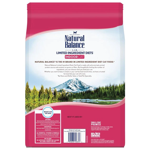 Best Pirce 😉 Natural Balance L.I.D. Limited Ingredient Diets Indoor Grain-Free Salmon & Chickpea Formula Dry Cat Food ✔️ 2 Best Pirce 😉 Natural Balance L.I.D. Limited Ingredient Diets Indoor Grain-Free Salmon & Chickpea Formula Dry Cat Food ✔️ - Image 2