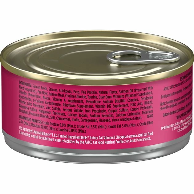 Flash Sale 🤩 Natural Balance L.I.D. Limited Ingredient Diets Indoor Grain-Free Salmon & Chickpea Formula Wet Cat Food, 5.5-oz, case of 24 🎉 2 Flash Sale 🤩 Natural Balance L.I.D. Limited Ingredient Diets Indoor Grain-Free Salmon & Chickpea Formula Wet Cat Food, 5.5-oz, case of 24 🎉 - Image 2
