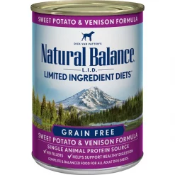 New ✔️ Natural Balance L.I.D. Limited Ingredient Diets Sweet Potato & Venison Formula Grain-Free Canned 🐕 Dog Food 🥰