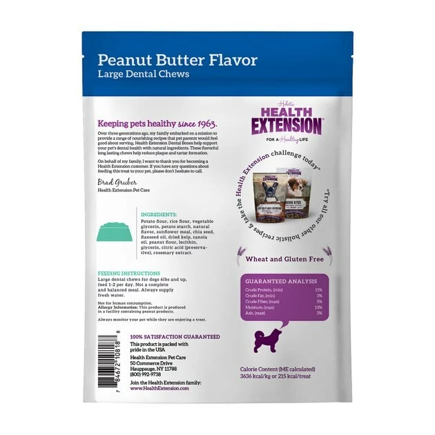 Top 10 โ Health Extension Peanut Butter Flavored Dental ๐ Dog Treats ๐ 2 Top 10 โ Health Extension Peanut Butter Flavored Dental ๐ Dog Treats ๐ - Image 2