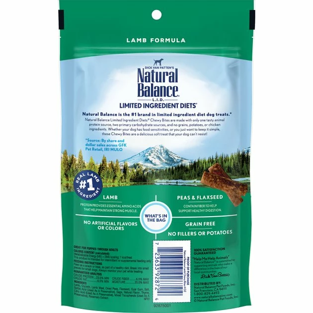 Best Pirce 🧨 Natural Balance L.I.D. Limited Ingredient Diets Chewy Bites Lamb Formula Grain-Free 🦮 Dog Treats ❤️ 2 Best Pirce 🧨 Natural Balance L.I.D. Limited Ingredient Diets Chewy Bites Lamb Formula Grain-Free 🦮 Dog Treats ❤️ - Image 2