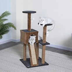 New 👍 Go Pet Club 44-in Faux Fur Cat Tree & Condo 😉