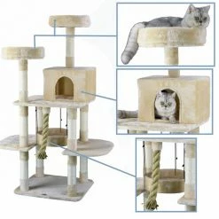 Deals ⌛ Go Pet Club 61.5-in Faux Fur Cat Tree & Condo 🛒 -Cheap Natural Balance Store 197674 PT2. SY630 V1587483958