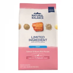 Brand new ๐ Natural Balance Limited Ingredient Salmon & Brown Rice Puppy Recipe Dry ๐ Dog Food ๐ฅฐ