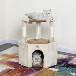 Promo 😉 Go Pet Club 32-in Large Perch Cat Tree Condo 🎁