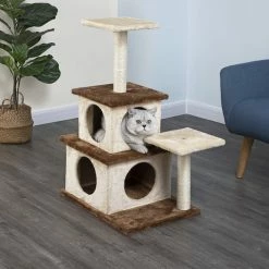 Best deal ✔️ Go Pet Club 32-in Economical Cat Tree House, Beige/Brown 🥰