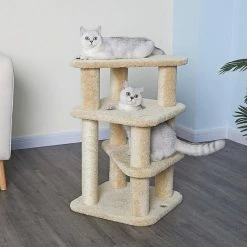Best deal โค๏ธ Go Pet Club 32-in Premium Carpeted Cat Tree, Beige ๐งจ