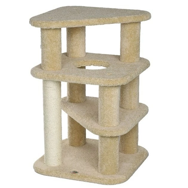 Best deal ❤️ Go Pet Club 32-in Premium Carpeted Cat Tree, Beige 🧨 3 Best deal ❤️ Go Pet Club 32-in Premium Carpeted Cat Tree, Beige 🧨 - Image 3