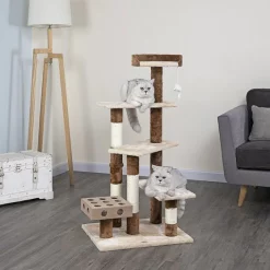 Outlet 😀 Go Pet Club 45-in IQ Busy Box Cat Tree, Beige 😍