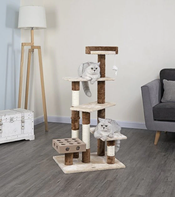 Outlet π Go Pet Club 45-in IQ Busy Box Cat Tree, Beige π 1 Outlet π Go Pet Club 45-in IQ Busy Box Cat Tree, Beige π