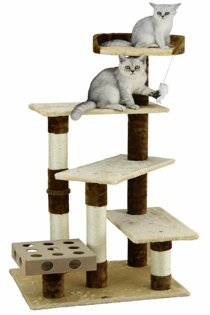Outlet π Go Pet Club 45-in IQ Busy Box Cat Tree, Beige π 2 Outlet π Go Pet Club 45-in IQ Busy Box Cat Tree, Beige π - Image 2