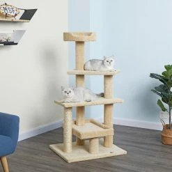 Flash Sale ๐ Go Pet Club 52-in Premium Carpeted Cat Tree, Beige ๐