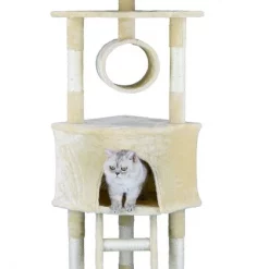 Brand new 😀 Go Pet Club 56-in Economical Cat Tree & Sisal Covered Posts, Beige ⭐