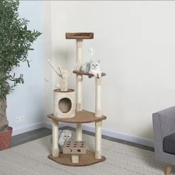 Best Pirce โ๏ธ Go Pet Club 60-in IQ Busy Box Cat Tree Condo, Beige ๐ฅ