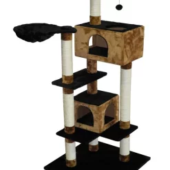 Best Pirce 😍 Go Pet Club 61-in Cat Tree House, Brown/Black 😍 -Cheap Natural Balance Store 217095 pt2. SY630 V1579195409