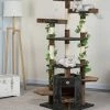 Buy 🎉 Go Pet Club 67-in Forest with Leaves Cat Tree, Blue/ Brown ⭐