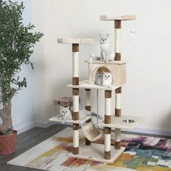 Best deal ๐ Go Pet Club 70-in IQ Busy Box Cat Tree Condo, Beige ๐ฅ