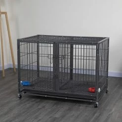 Hot Sale 😀 Go Pet Club Heavy Duty Stackable Double Door Wire 🦮 Dog Crate ✔️