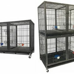 Hot Sale 😀 Go Pet Club Heavy Duty Stackable Double Door Wire 🦮 Dog Crate ✔️ -Cheap Natural Balance Store 217215 pt2. SY630 V1579194855
