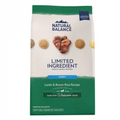 Buy 👍 Natural Balance Limited Ingredient Lamb & Brown Rice Puppy Recipe Dry 🐕 Dog Food 🛒