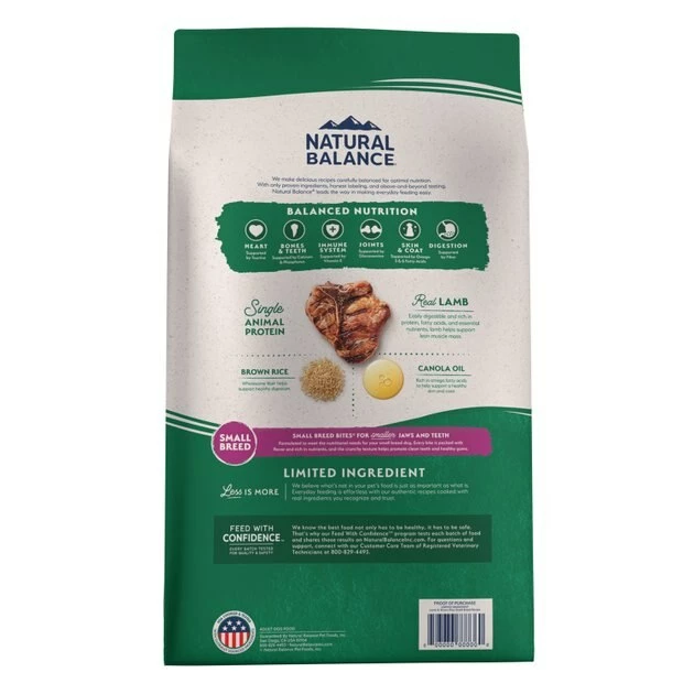 Promo ๐ Natural Balance Limited Ingredient Lamb & Brown Rice Small Breed Bites Recipe Dry ๐ฆฎ Dog Food โ๏ธ 3 Promo ๐ Natural Balance Limited Ingredient Lamb & Brown Rice Small Breed Bites Recipe Dry ๐ฆฎ Dog Food โ๏ธ - Image 3