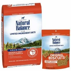 Cheapest ✔️ Natural Balance L.I.D. Limited Ingredient Diets Grain-Free Salmon & Sweet Potato Formula Dry Food + Sweet Potato & Fish Formula 🦮 Dog Treats 😉