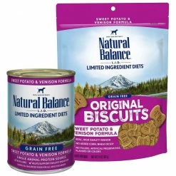 Coupon 🎉 Natural Balance L.I.D. Limited Ingredient Diets Sweet Potato & Venison Formula Grain-Free Canned 🐕 Dog Food, 13-oz, case of 12 + Natural Balance L.I.T. Limited Ingredient Grain-Free Treats Sweet Potato & Venison Formula 🐕 Dog Treats, Regular, 14-oz bag ❤️