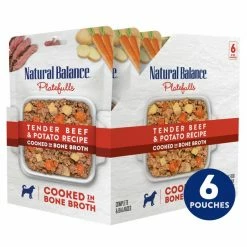 Wholesale 🤩 Natural Balance Platefulls Tender Beef & Potato Recipe Wet 🐕 Dog Food, 9-oz pouch, case of 12 🌟
