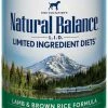Wholesale ❤️ Natural Balance L.I.D. Limited Ingredient Diets Lamb & Brown Rice Formula Canned 🐶 Dog Food 🧨
