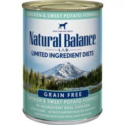 New ๐งจ Natural Balance L.I.D. Limited Ingredient Diets Chicken & Sweet Potato Formula Grain-Free Canned ๐ถ Dog Food ๐คฉ