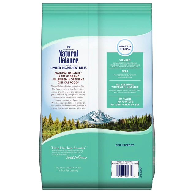 Deals 😍 Natural Balance L.I.D. Limited Ingredient Diets Green Pea & Chicken Formula Grain-Free Dry Cat Food 🥰 2 Deals 😍 Natural Balance L.I.D. Limited Ingredient Diets Green Pea & Chicken Formula Grain-Free Dry Cat Food 🥰 - Image 2