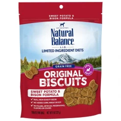 Discount ⭐ Natural Balance L.I.T. Limited Ingredient Grain-Free Treats Sweet Potato & Bison Formula 🐶 Dog Treats ⭐