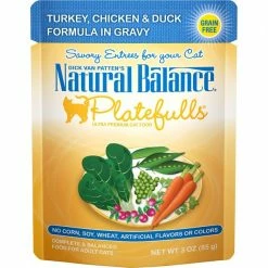 Top 10 π― Natural Balance Platefulls Turkey, Chicken & Duck Formula in Gravy Grain-Free Cat Food Pouches π