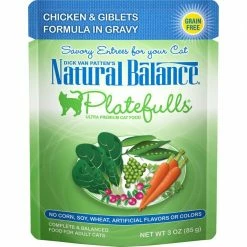Budget ๐ Natural Balance Platefulls Chicken & Giblets Formula in Gravy Grain-Free Cat Food Pouches ๐ฏ