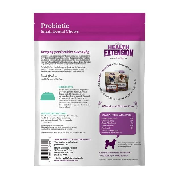 Best reviews of 😍 Health Extension Probiotic Yogurt + Peanut Butter Flavored Small Dental 🐶 Dog Treats ✨ 3 Best reviews of 😍 Health Extension Probiotic Yogurt + Peanut Butter Flavored Small Dental 🐶 Dog Treats ✨ - Image 3