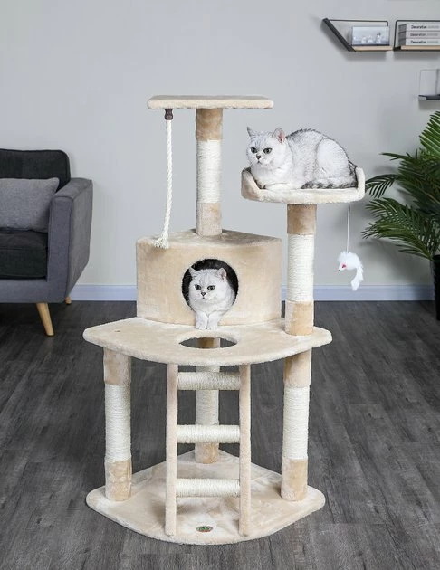 Budget 😉 Go Pet Club 48-in Classic Sisal Posts Cat Tree Condo ⌛ 1 Budget 😉 Go Pet Club 48-in Classic Sisal Posts Cat Tree Condo ⌛