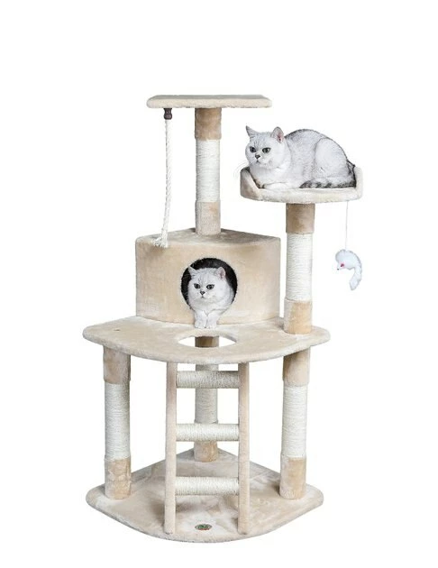 Budget 😉 Go Pet Club 48-in Classic Sisal Posts Cat Tree Condo ⌛ 3 Budget 😉 Go Pet Club 48-in Classic Sisal Posts Cat Tree Condo ⌛ - Image 3