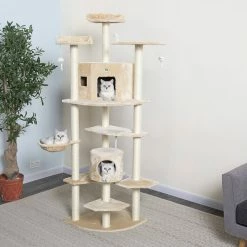 Buy 💯 Go Pet Club 80-in Faux Fur Cat Tree & Condo 🤩