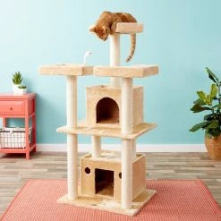 Best Pirce 👍 Go Pet Club 51-in Faux Fur Cat Tree & Condo ✨