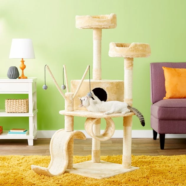 Outlet 🛒 Go Pet Club 55-in Slide Cat Tree ❤️ 6 Outlet 🛒 Go Pet Club 55-in Slide Cat Tree ❤️ - Image 6