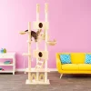 Hot Sale 👏 Go Pet Club 106-in Floor-to-Ceiling Faux Fur Cat Tree & Condo ✨