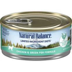 Flash Sale β€οΈ Natural Balance L.I.D. Limited Ingredient Diets Chicken & Green Pea Formula Grain-Free Canned Cat Food π