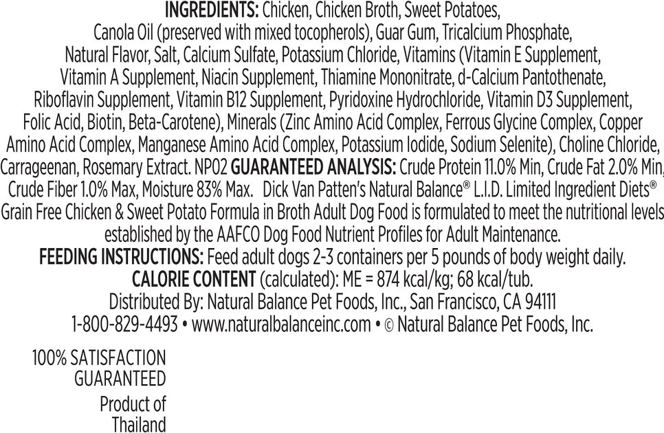 Best deal ๐ Natural Balance L.I.D. Limited Ingredient Diets Chicken & Sweet Potato Formula Shreds Grain-Free Wet ๐ Dog Food ๐ 3 Best deal ๐ Natural Balance L.I.D. Limited Ingredient Diets Chicken & Sweet Potato Formula Shreds Grain-Free Wet ๐ Dog Food ๐ - Image 3
