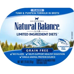 Cheap 👍 Natural Balance L.I.D. Limited Ingredient Diets Tuna & Pumpkin Formula Flaked Grain-Free Wet Cat Food ✨
