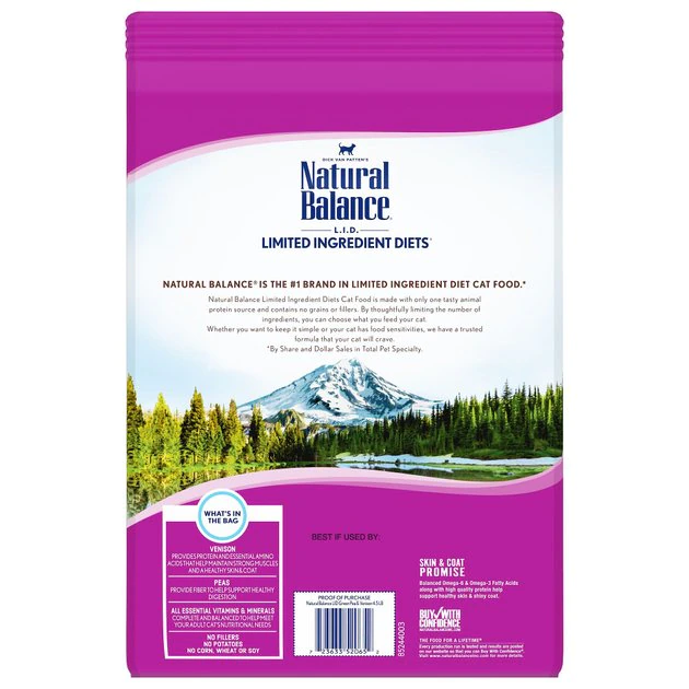 Flash Sale 💯 Natural Balance L.I.D. Limited Ingredient Diets Green Pea & Venison Grain-Free Dry Cat Food 🔥 2 Flash Sale 💯 Natural Balance L.I.D. Limited Ingredient Diets Green Pea & Venison Grain-Free Dry Cat Food 🔥 - Image 2